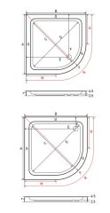 Shower 90x90 Baffin Oval Flat Duş Teknesi (h:7 cm)