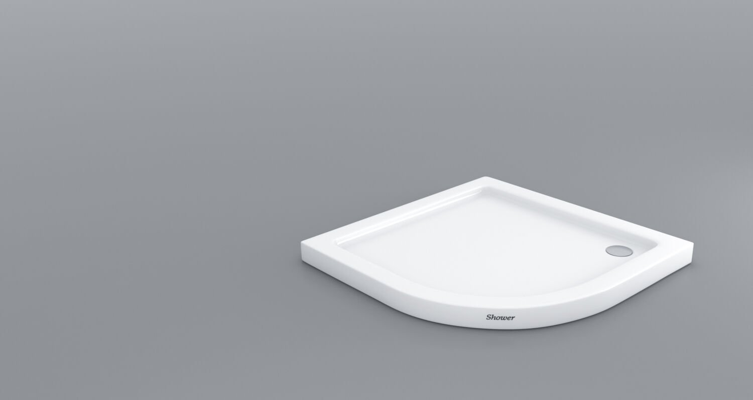 Shower 95x95 Baffin Oval Flat Duş Teknesi (h:7 cm)