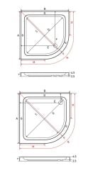 Shower 100x100 Baffin Oval Flat Duş Teknesi (h:7 cm)