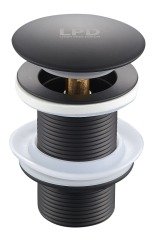 L.P.D. Siyah Basmalı Lavabo Sifon Pop-Up (Su Taşma Deliksiz)