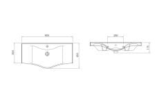 Esvit Lapino Basic 90 cm Mobilya Uyumlu Lavabo