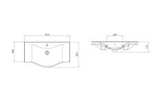 Esvit Lapino Basic 80 cm Mobilya Uyumlu Lavabo