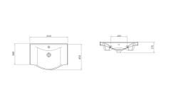 Esvit Lapino Basic 65 cm Mobilya Uyumlu Lavabo