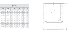 Shower 95x95 Bothina Kare Flat Duş Teknesi (h:7 cm)
