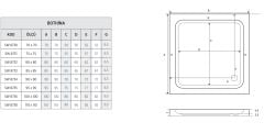 Shower 100x100 Bothina Kare Flat Duş Teknesi (h:7 cm)