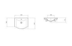 Esvit Lapino Basic 45 cm Mobilya Uyumlu Lavabo