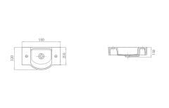 Esvit Lapino Litos 55 cm Mobilya Uyumlu Lavabo