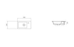 Esvit Lapino Etna 50 cm Mobilya Uyumlu Mini Lavabo