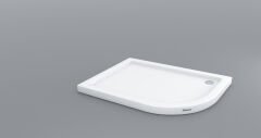 Shower 80x120 Allison Oval Asimetrik Flat Duş Teknesi (h:7 cm)