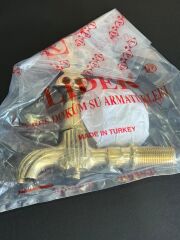 LPD Hamam Taslı İkili Osmanlı Musluğu Sarı