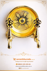 LPD Hamam Taslı İkili Osmanlı Musluğu Sarı