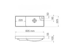 Esvit Lapino Ventidue 40 cm Mobilya Uyumlu Mini Lavabo