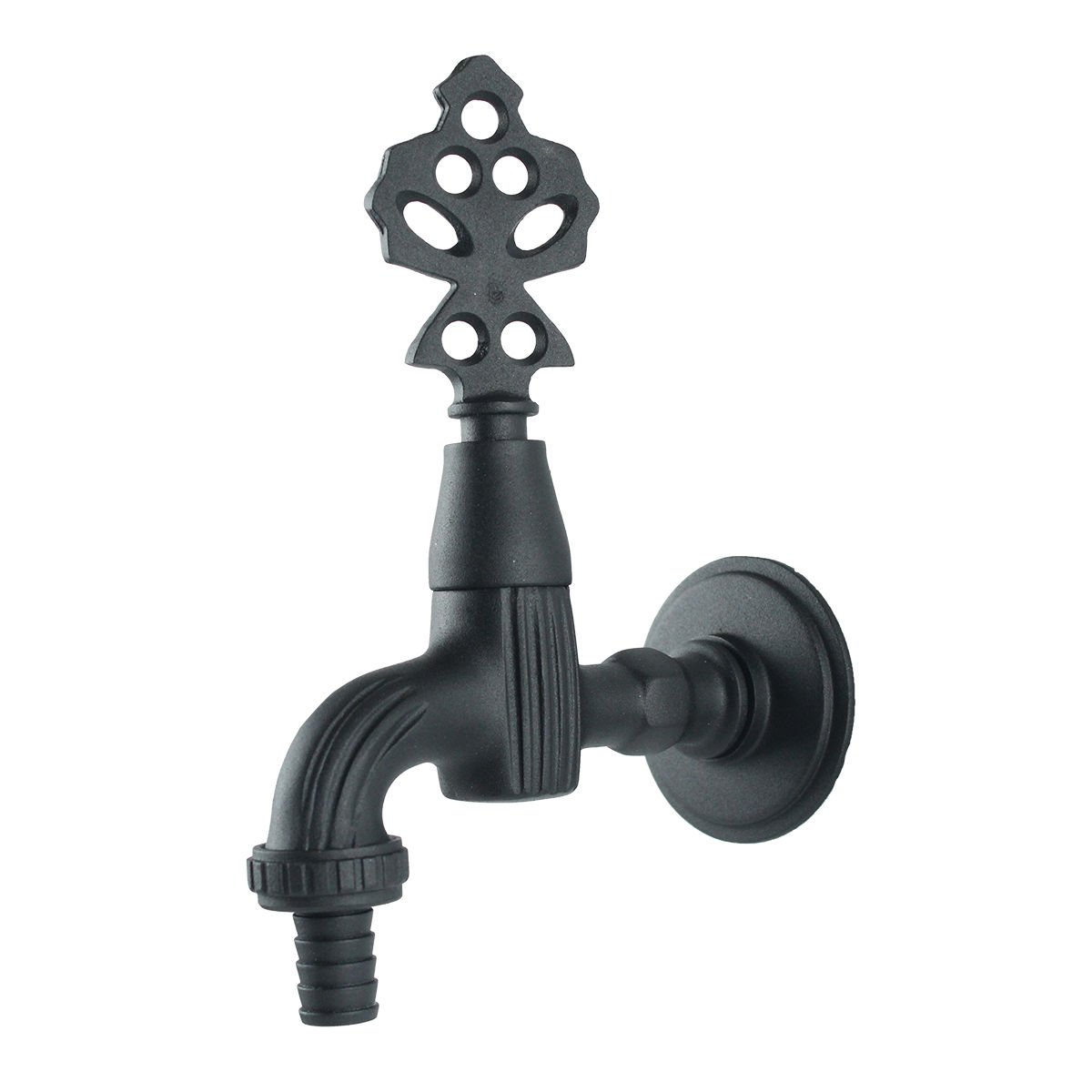 LPD Osmanlı Musluğu Rekorlu (Bahçe) Siyah 1/2