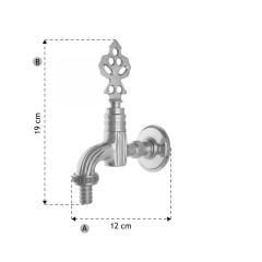 LPD Osmanlı Musluğu Rekorlu (Bahçe) Krom 1/2