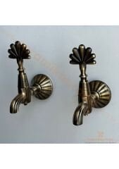 LPD Hamam Taslı İkili Tavroz Osmanlı Musluğu Antik 1/2