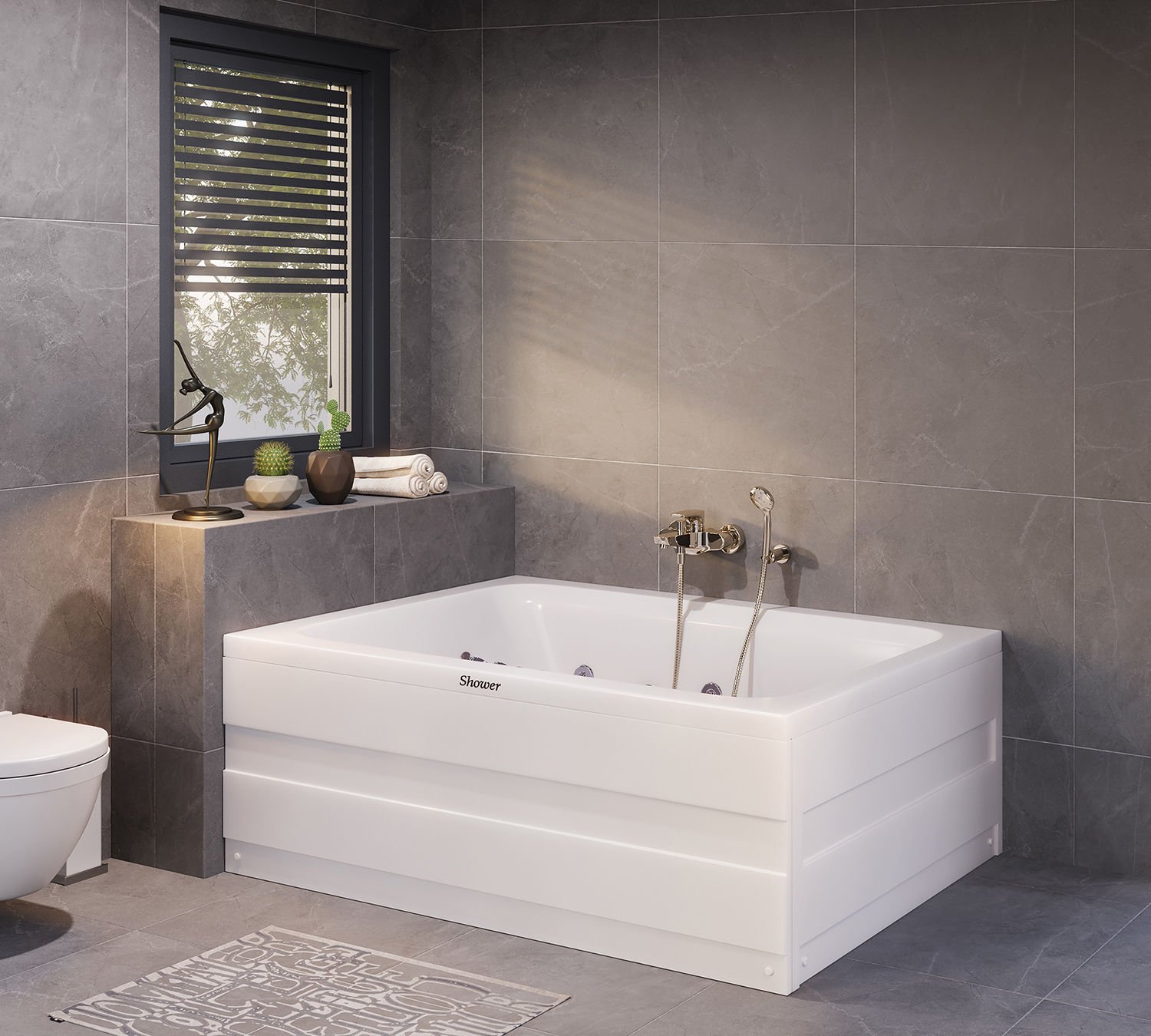 SHOWER Shower Leo 120x160 Dikdörtgen Jakuzi