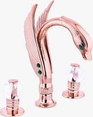 LPD Ördek 3 Delikli Lavabo Bataryası Rose Gold