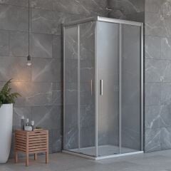 Shower Vega 80x90 2 Sabit -2 Çalışır Üstten Rulmanlı Sürgülü Kabin
