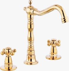 LPD Koç 3 Delikli Lavabo Bataryası Gold