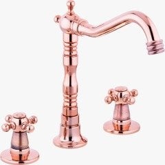 LPD Koç 3 Delikli Lavabo Bataryası Rose Gold