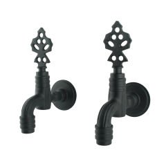 LPD Hamam Taslı İkili Perlatörlü Osmanlı Musluğu Siyah