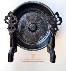 Hamam Taslı İkili Osmanlı Musluğu Siyah