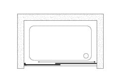 Shower Vega 120 cm 1 Sabit - 1 Çalışır İki Duvar Arası Kabin