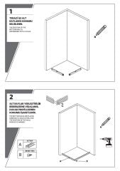 Shower Omen 90x90 Yan Panelli İçe Katlanır Kabin