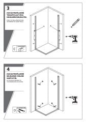 Shower Omen 90x90 Yan Panelli İçe Katlanır Kabin
