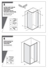 Shower Omen 90x90 Yan Panelli İçe Katlanır Kabin
