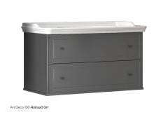 Shower Art Deco 100 cm Banyo Dolabı Boy Dolapsız - Antrasit