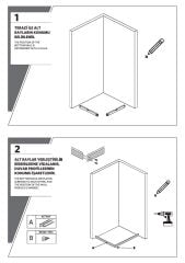 Shower Omen 100x100 Yan Panelli İçe Katlanır Kabin