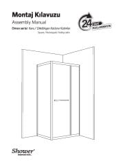 Shower Omen 100x100 Yan Panelli İçe Katlanır Kabin