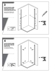 Shower Omen 80x90 Yan Panelli İçe Katlanır Kabin