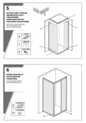 Shower Omen 80x90 Yan Panelli İçe Katlanır Kabin