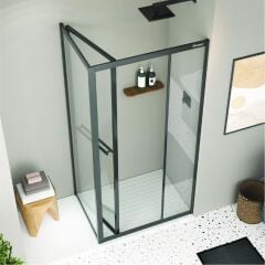 Shower Omen 80x90 Yan Panelli İçe Katlanır Kabin