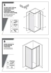 Shower Omen 80x100 Yan Panelli İçe Katlanır Kabin