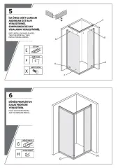 Shower Omen 80x110 Yan Panelli İçe Katlanır Kabin