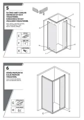 Shower Omen 80x120 Yan Panelli İçe Katlanır Kabin