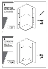 Shower Omen 80x130 Yan Panelli İçe Katlanır Kabin