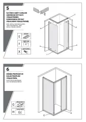 Shower Omen 80x130 Yan Panelli İçe Katlanır Kabin