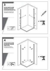 Shower Omen 80x140 Yan Panelli İçe Katlanır Kabin