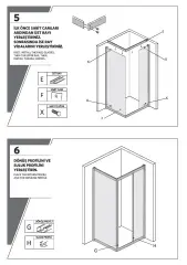 Shower Omen 80x140 Yan Panelli İçe Katlanır Kabin