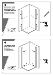 Shower Omen 80x150 Yan Panelli İçe Katlanır Kabin
