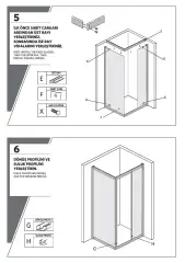 Shower Omen 90x100 Yan Panelli İçe Katlanır Kabin