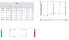 Shower 80x140 Tree Özel Kesim Flat Duş Teknesi (h:7 cm)