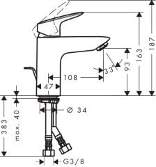 Hansgrohe Logis Lavabo Bataryası