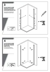 Shower Omen 90x110 Yan Panelli İçe Katlanır Kabin