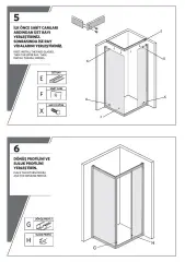 Shower Omen 90x110 Yan Panelli İçe Katlanır Kabin