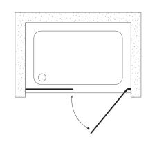 Shower Mars 100X120 1 Sabit 1 Açılır Yan Panelli Tekne Üzeri Kabin